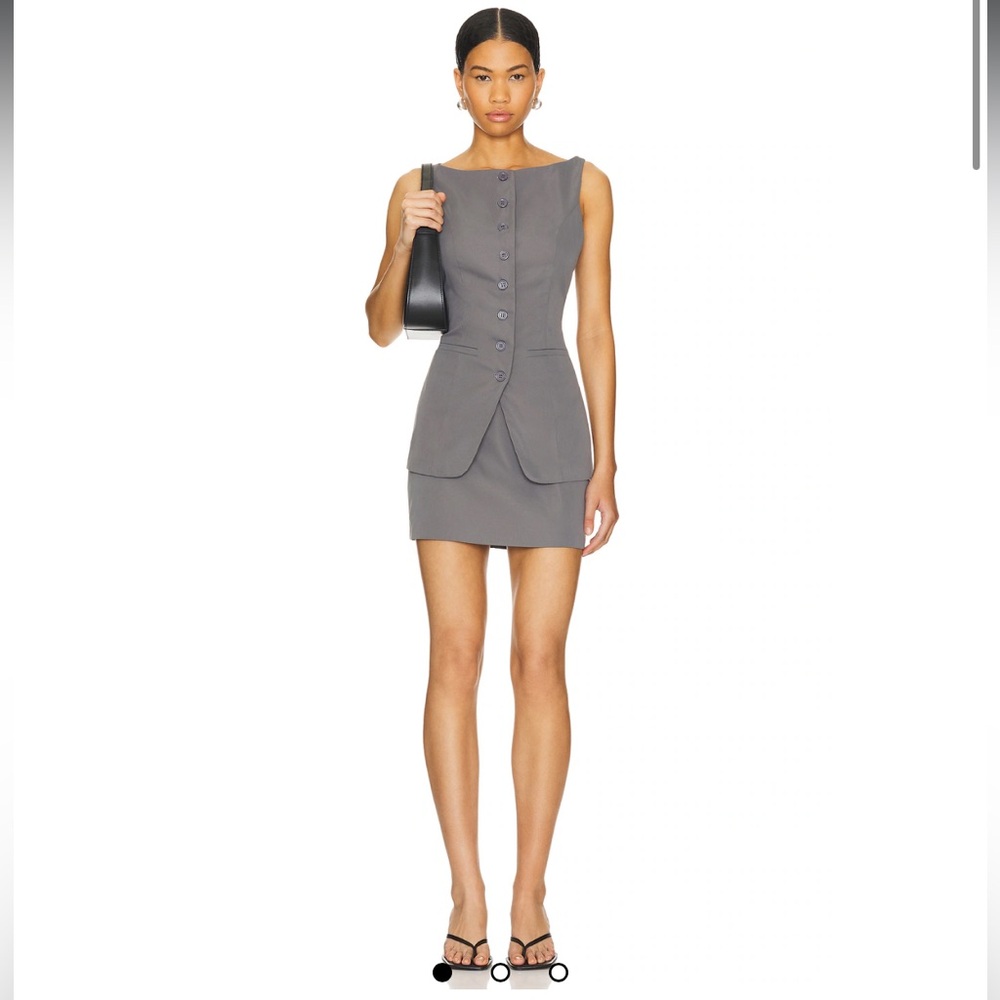 ALL THE WAYS Moxie Skirt Set in Grey Size Small NWT